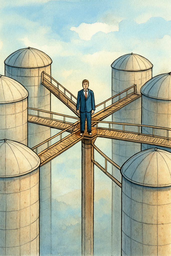 Senior executives are obliged serve not only their own group, but bridge the organization's silos.