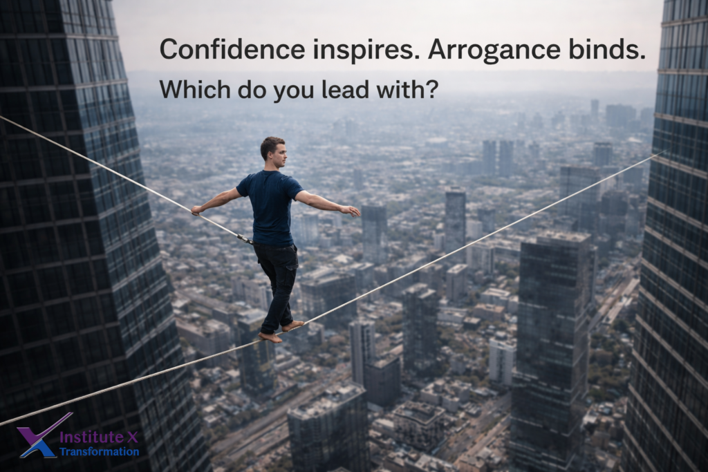 Confidence allows the highwire artist to cross the chasm; arrogance leads to the mistakes that ensure a fall