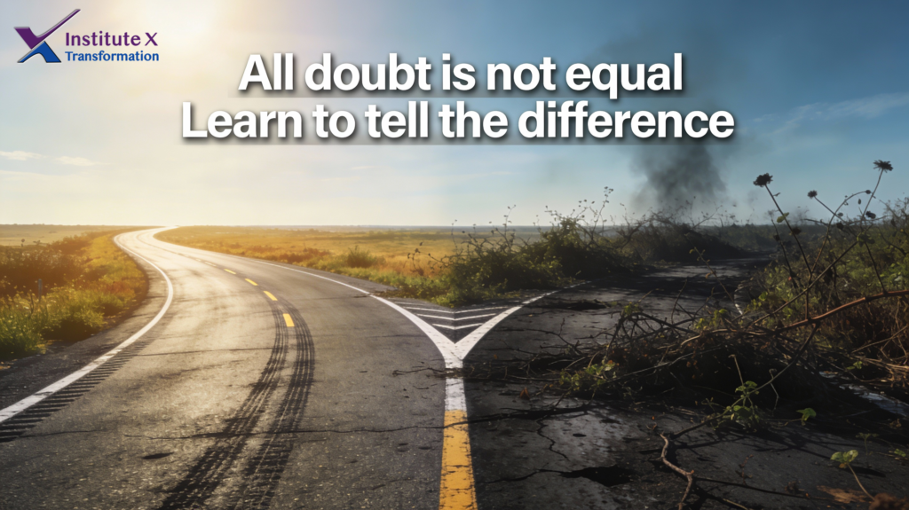 Constructive doubt creates a clear path; destructive doubt creates an unclear and treacherous path